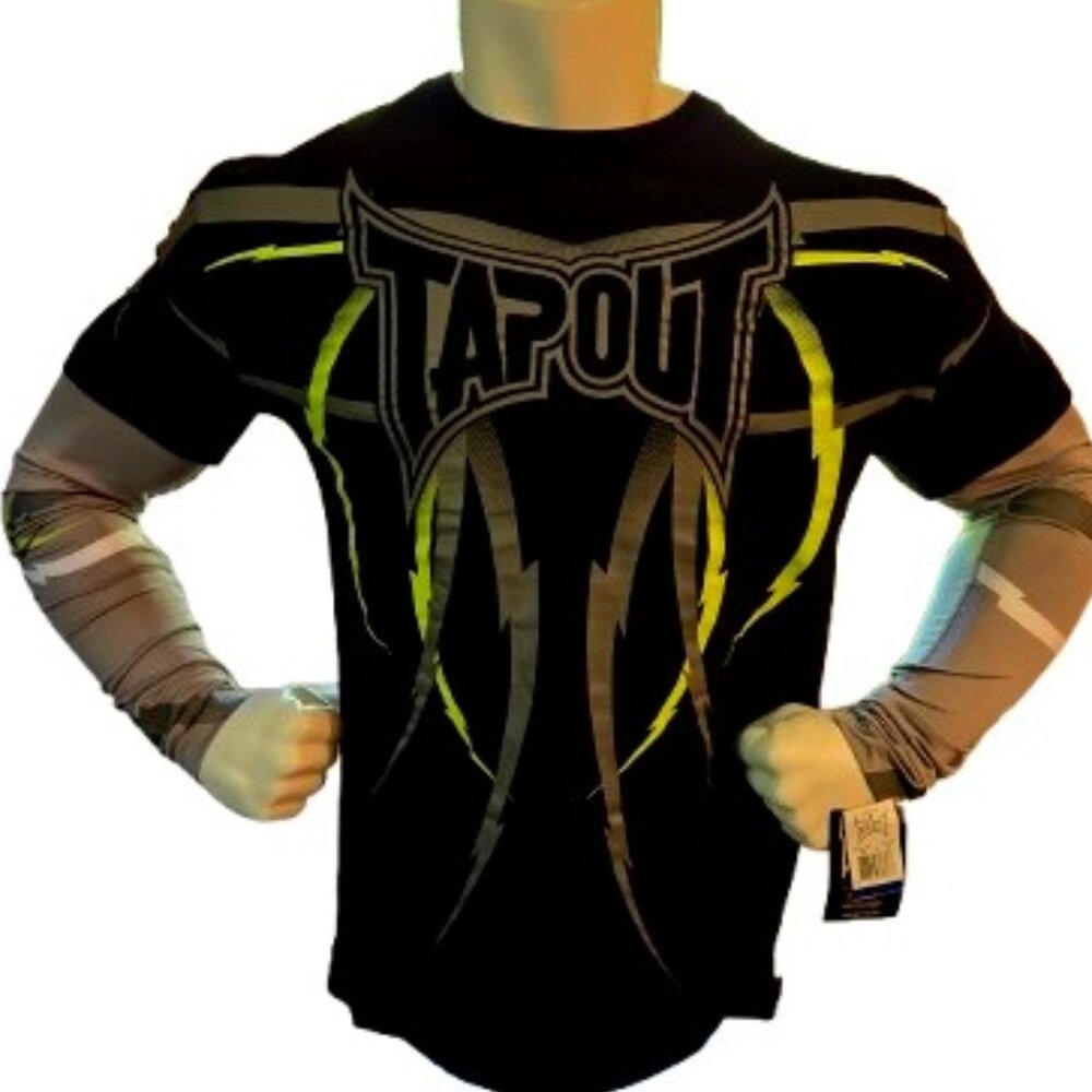 Classic TAPOUT Long Sleeve Tee with printed sleeves XL NWT